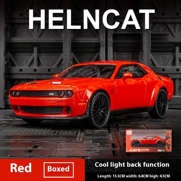 Dodge Challenger Hellcat Toy Car for 1: 32 Scale Die Cast Metel Cars Carousel 1