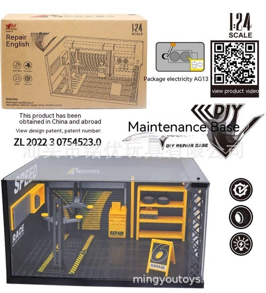 1:24 1:32 Scale Lighting Parking Lot Assembly Toy DlY Scene Carousel 1