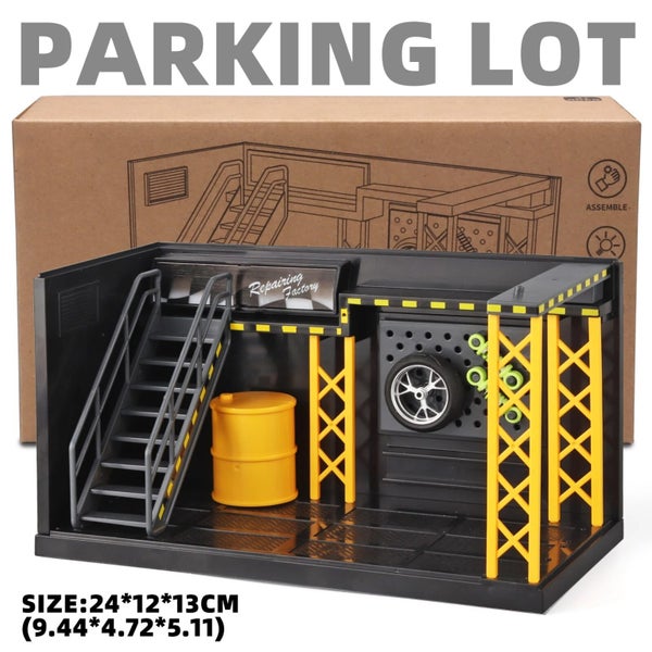 1:24 1:32 Scale Lighting Parking Lot Assembly Toy DlY Scene Carousel 7
