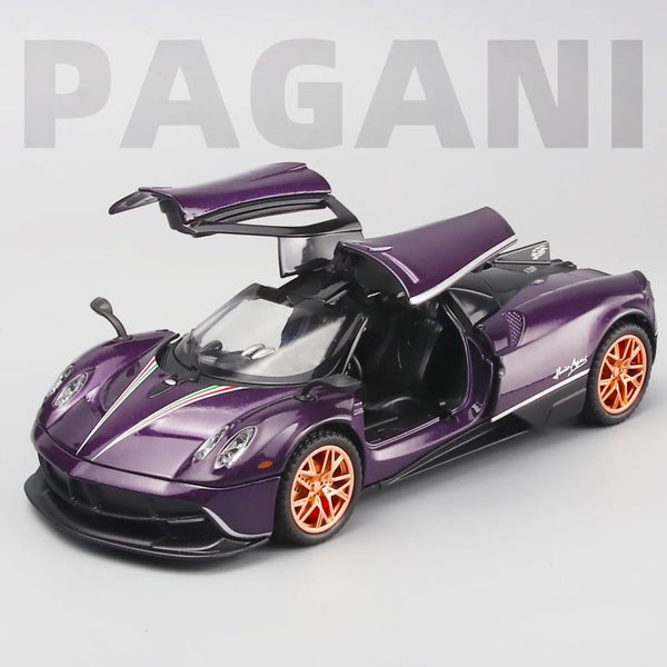 1:32 Toy Cars Lambo Pagani Huayra Metal Model Car with Light and Carousel 2