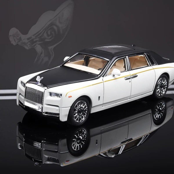 1:24 RR Phantom Model Zinc Alloy Pull Back Diecast Toy Cars with Carousel 2