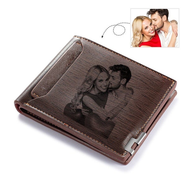 Custom Photo Engraved Bifold Wallet Carousel 1