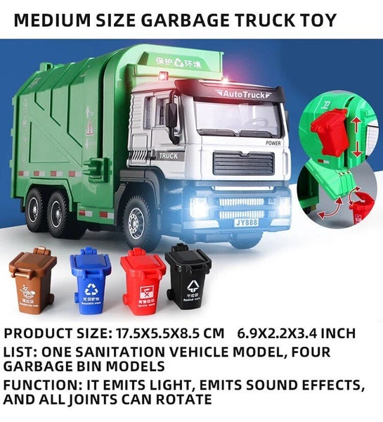 Garbage Truck Toys for Boys,Garbage Truck Toys Metal Diecast, Carousel 1