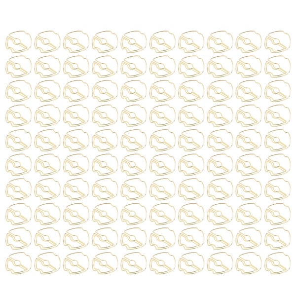 small paper clips cute paper clips 100PCS Lips Shape Paper Clips Electroplating Carousel 1