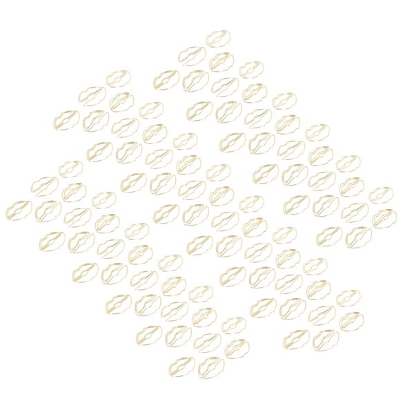 small paper clips cute paper clips 100PCS Lips Shape Paper Clips Electroplating Carousel 2