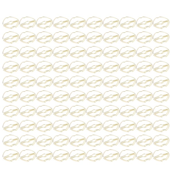 small paper clips cute paper clips 100PCS Lips Shape Paper Clips Electroplating Carousel 8