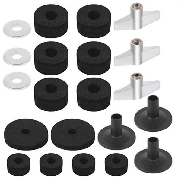 cymbal felt pads 21Pcs Drum Felt Pad Kit Cymbal Stand Felts Non Slip Replacement Carousel 2