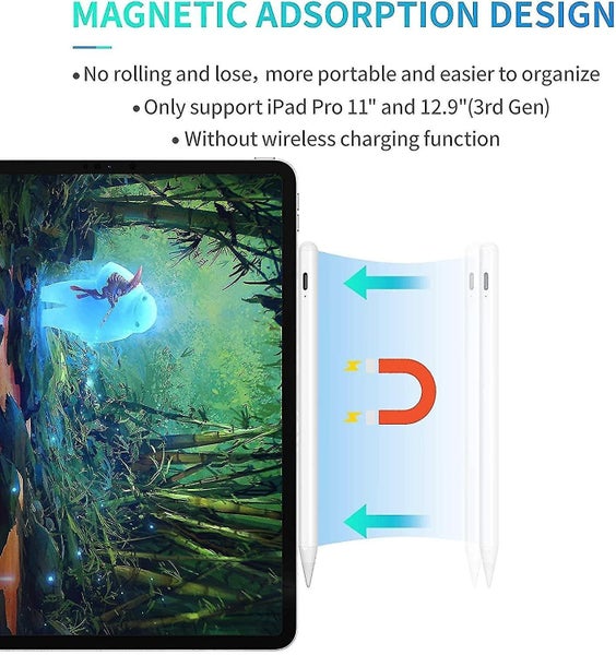 Stylus Pen Compatible with Apple iPad - Palm Rejection, Tilting Detection, Magne Carousel 3