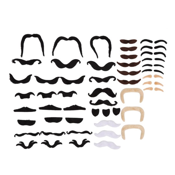 fake eyebrow beard set fake eyebrow moustache Fake Eyebrow Beard Set Short Carousel 8