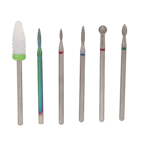 nail drill bit 6 Pcs Ceramic Nail Drill Bit Professional Tungsten Steel Cuticle Carousel 8