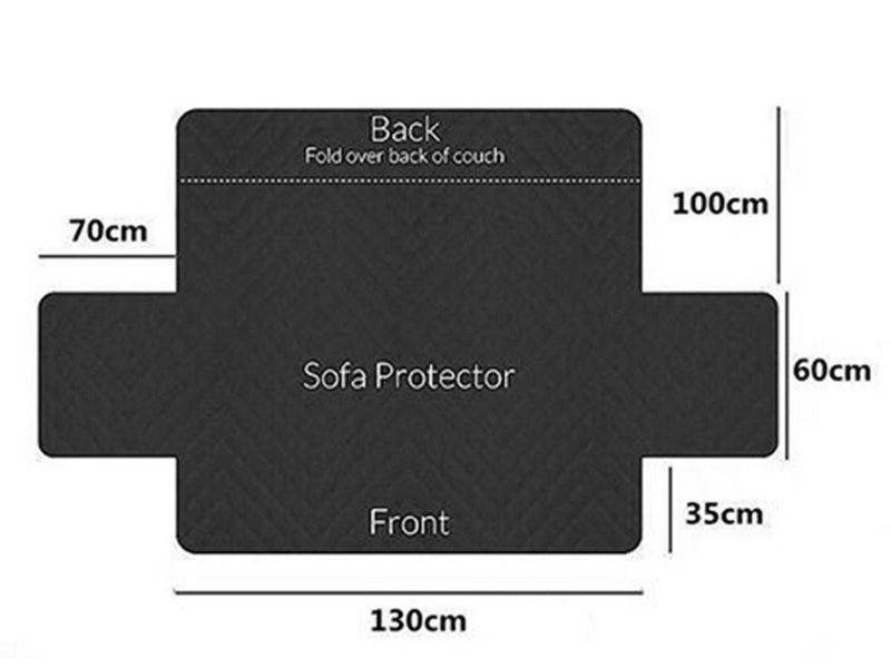 For 2-Seater T-shaped Recliner Couch Cover Recliner Cushion Slipcover Grey Carousel 4