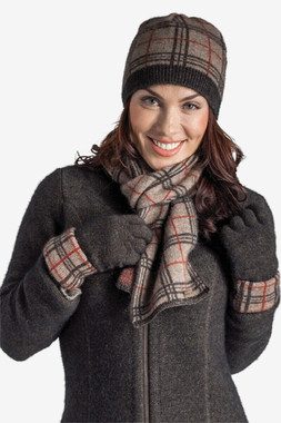 Tartan Possum Merino Wool Silk Scarf KORU Carousel 2