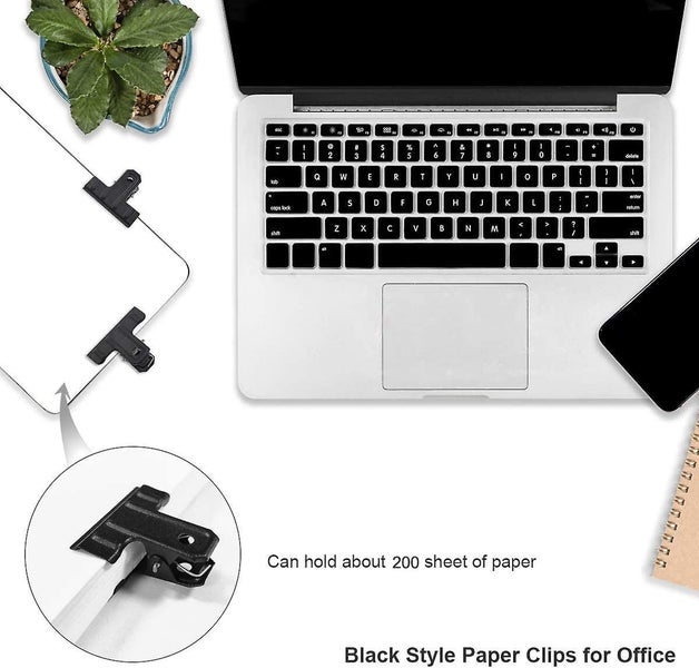 10pcsblack Large Bulldog Clips Thickened 10 Pack 3 Inch Long Metal Binder Pape Carousel 5