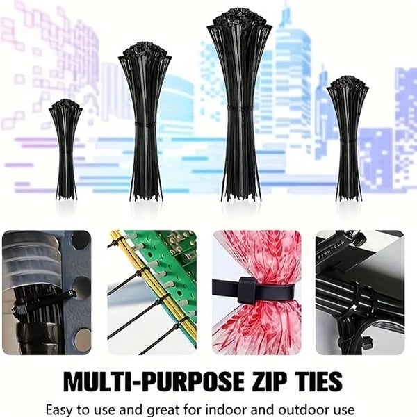 400 Pack Nylon Zip Ties In 4 Sizes Carousel 1