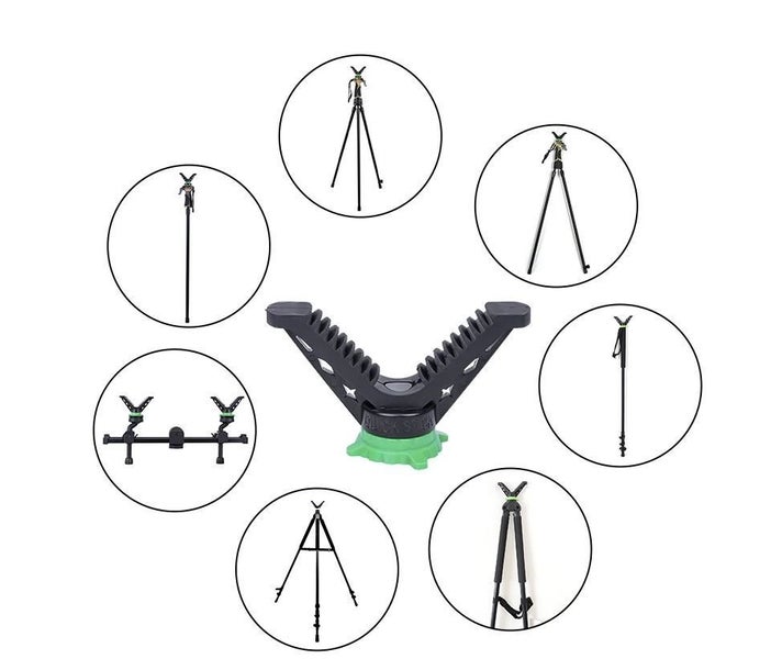 Outdoor Hunting Camera 360° Rotatable V Yoke Gun Holder Rifle Shotgun Carousel 5