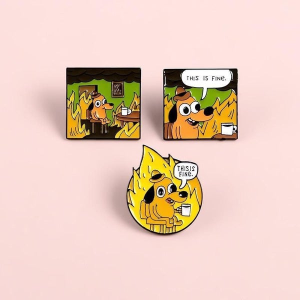 This Is Fine Enamel Pin Carousel 2