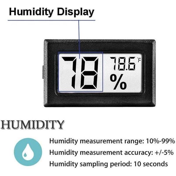 Room Thermometers 2Pack Mini Hygrometer Digital Indoor Greenhouse Garden Organ Carousel 2