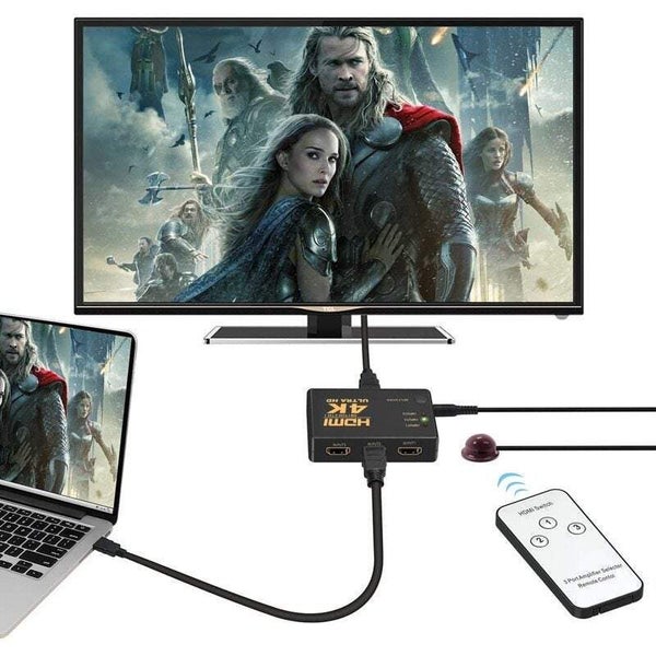 Hdmi Switch 4K Smart 3 Port Crossover Support Full 1080P 3D With Infrared Remote Carousel 2