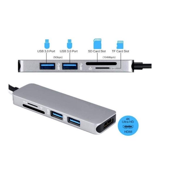 5 In 1 Usb C Hdmi Adapter For Macbook Pro 2016 / 2017 To Output Sdmicrosd Card Carousel 2