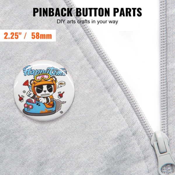 2.25" 58mm Button Badge Parts Supplies for Button Maker Machine 500 Sets63617626131842111