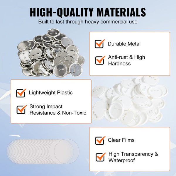 2.25" 58mm Button Badge Parts Supplies for Button Maker Machine 500 Sets63617626131842113