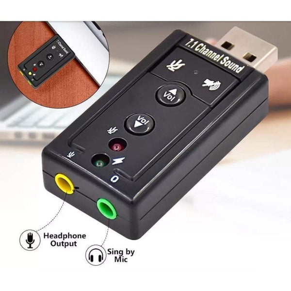Sound Cards (External) 7.1 External Usb Sound Card To Jack 3.5Mm Headphone Audio Carousel 2