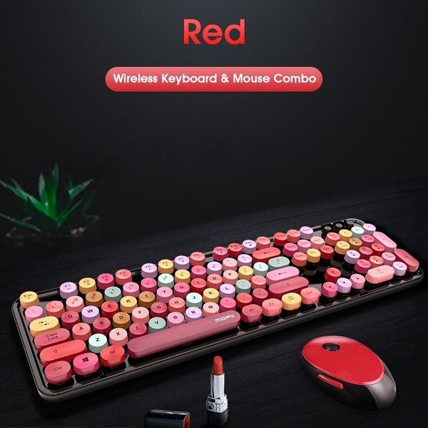 Steampunk Colourful Wireless Keyboard Mouse Combo Computer Accessories Keyboard Carousel 2