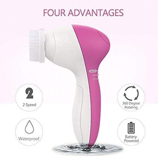 Hod Health & Home Face Wash Cleansing Brush Rotating 5 Heads Deep Gentle Exfolia Carousel 2