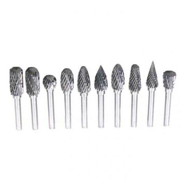 Hard Tungsten Steel Rotary File 10Pcs Silver Carousel 2
