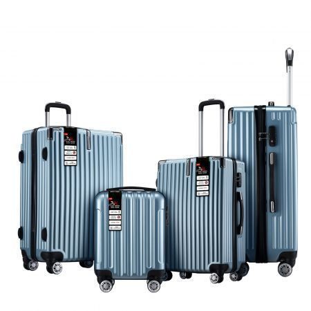4PCS Luggage Suitcase Trolley Set Travel Case Carousel 14