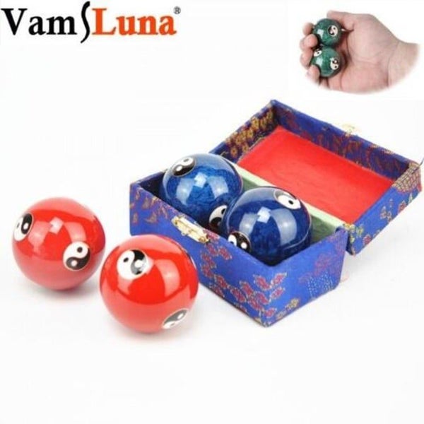 Traditional Chinese Exercise Stress Message Balls With Chime Improve Joints Blu Carousel 2