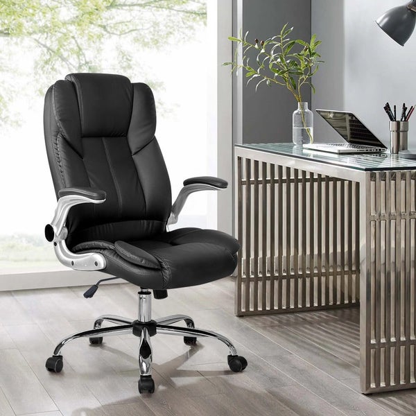 Artiss Kea Executive Office Chair Leather Black Office Chairs Carousel 7