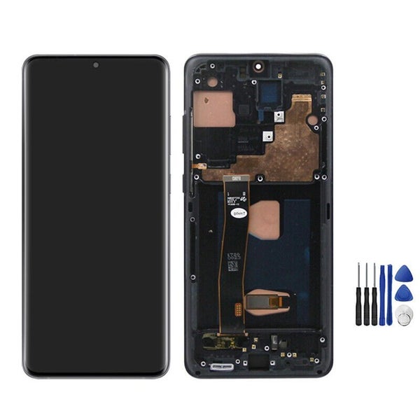 Original Samsung S20 Ultra LCD Screen With Frame Black Carousel 1