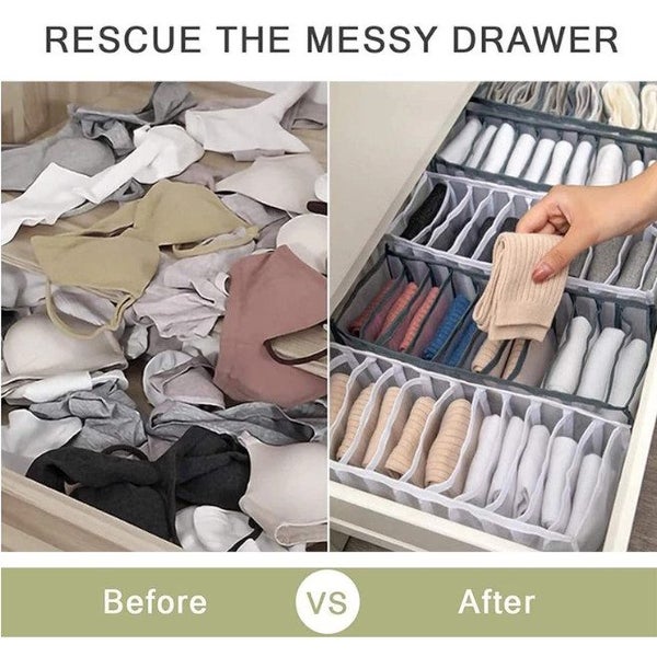 11 Grid Closet Organizer For Underwear Socks Divider Storage Compartment Carousel 2