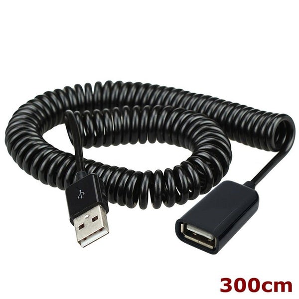 Usb 2.0 Extension Cable Male To Female Retractable Spring Type 3M USB Cables Hub Carousel 2