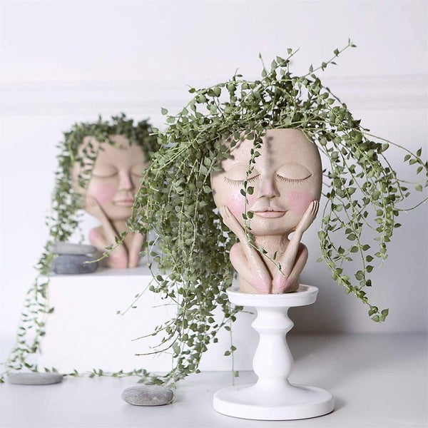 Cute Face Resin Flower Pot Succulent Planter Vase Vases Carousel 6
