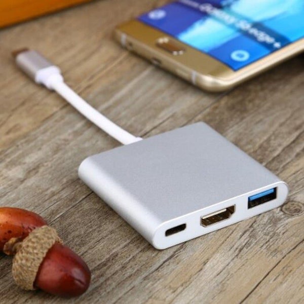 Usb 3.1 Type C To Hdmi / 3.0 Charging Adapter Silver USB Cables Hubs & Adapters Carousel 2