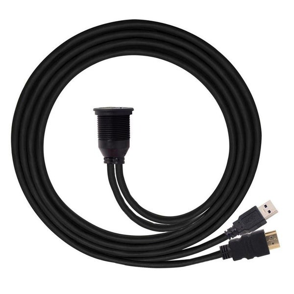 Usb3.0 Hd To Hdmi Compatible Aux Extension Dash Panel Waterproof Car Flush Moun Carousel 2