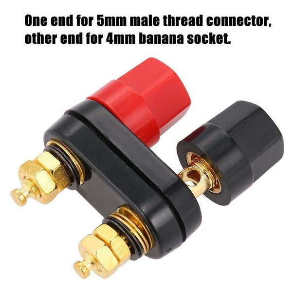 Hod Health And Home 4Mm Banana Socket Dual Female Terminal Binding Post For Ampl Carousel 2