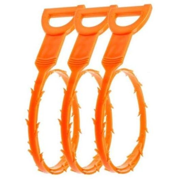 Drain Snake Hair Clog Remover Relief Auger Cleaning Tool Orange Carousel 2