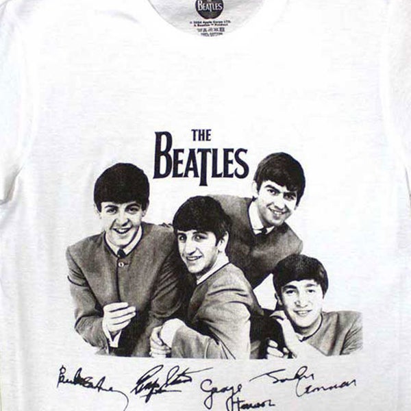 The Beatles Mop Tops And Signatures T Shirt Carousel 2
