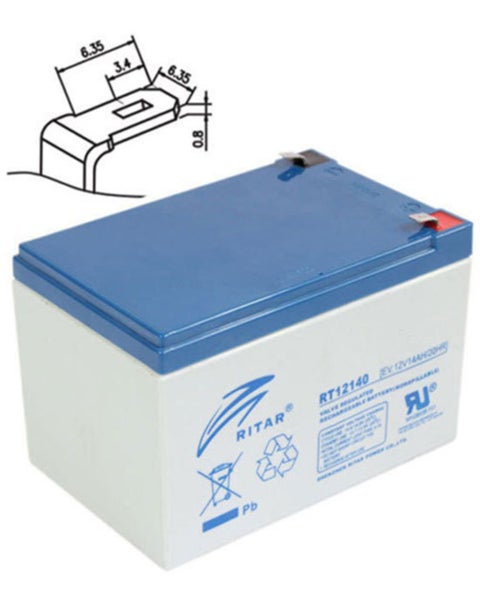 RITAR RT12140EV 12V 14AH Deep Cycle SLA battery Carousel 1