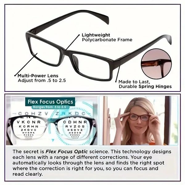 1pc Effortless Auto Focus Reading Glasses Carousel 2