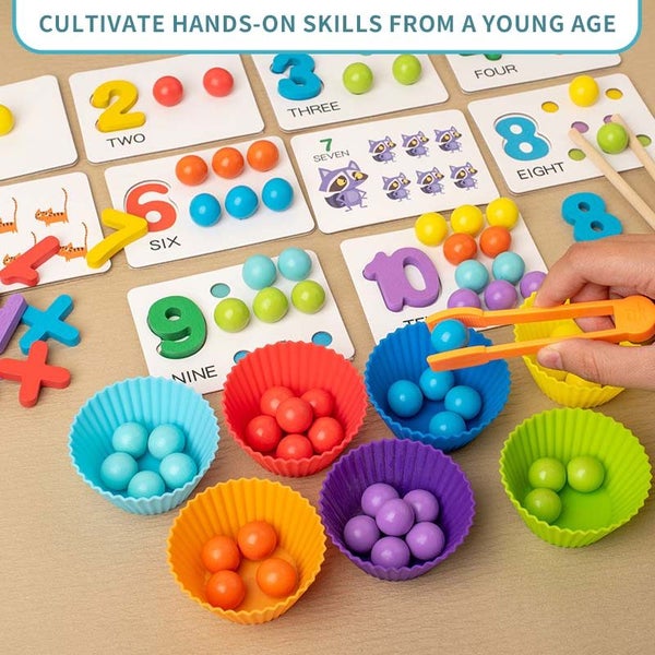 Montessori Mathematics Props Baby Digital Cognitive Pairing Puzzle Carousel 2
