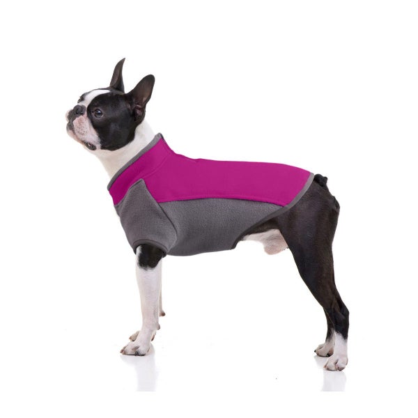 Winter Clothes Fleece Vest Dog Stretchy Sweater Warm Pullover Dog Jacket-Purple Carousel 1