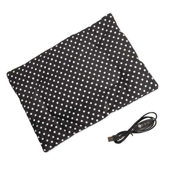 USB Plug Pet Electric Heating Bed Mat Winter Warm Bed Mat For Pet -Black Carousel 1