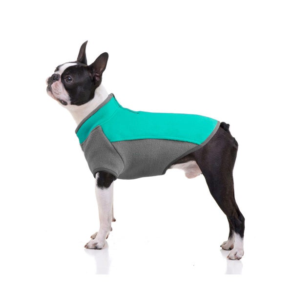 Winter Clothes Fleece Vest Dog Stretchy Sweater Warm Pullover Dog Jacket-Green Carousel 1