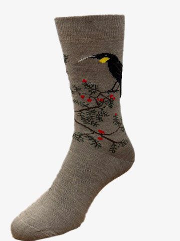 New Zealand Huia Merino Wool Dress Sock NZNC Carousel 3