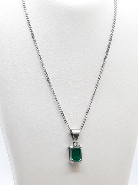 9ct white Gold Chain with Pendant 50cm Carousel 1