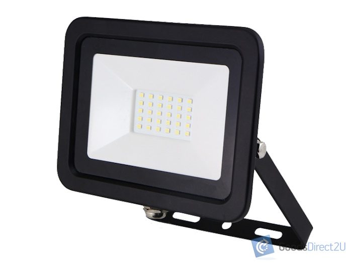 LED Flood Light - Black, Slim, 5000K, PCMB - 30W, IP66 - 10 Box Carousel 1